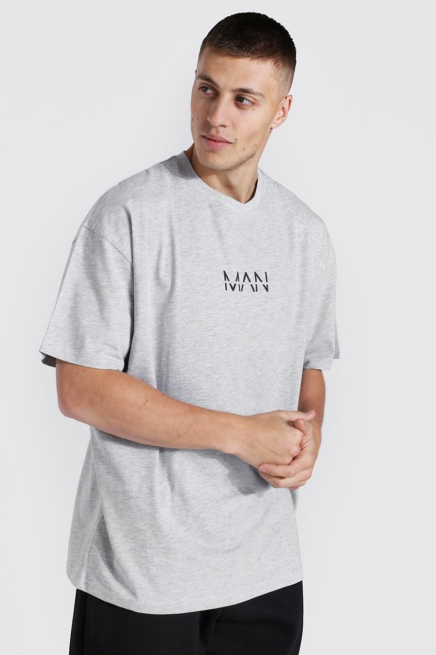 Grey marl Oversized Original Man T-shirt image number 1