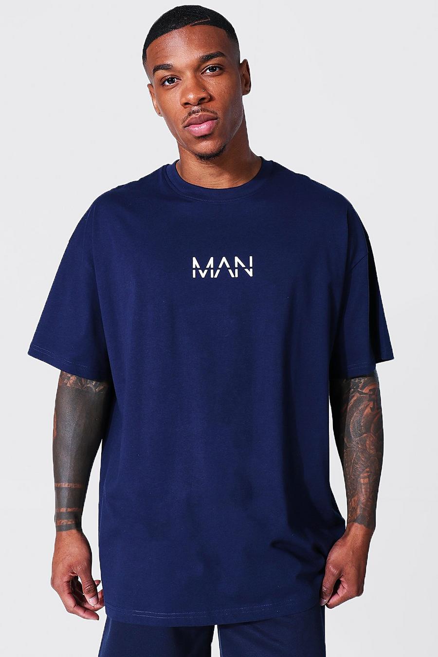 Camiseta oversize MAN Original, Navy image number 1