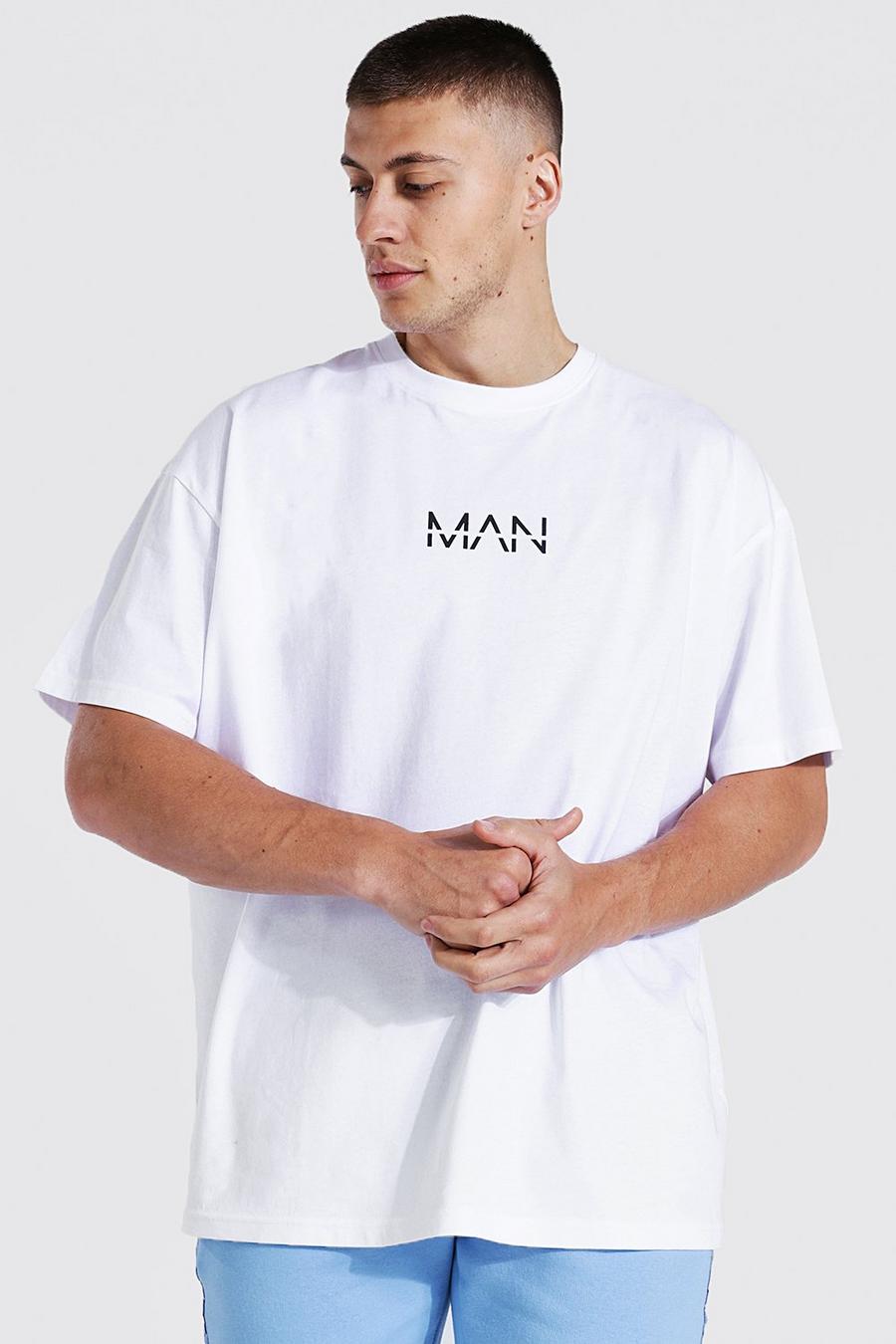 White Oversized Original Man T-Shirt image number 1