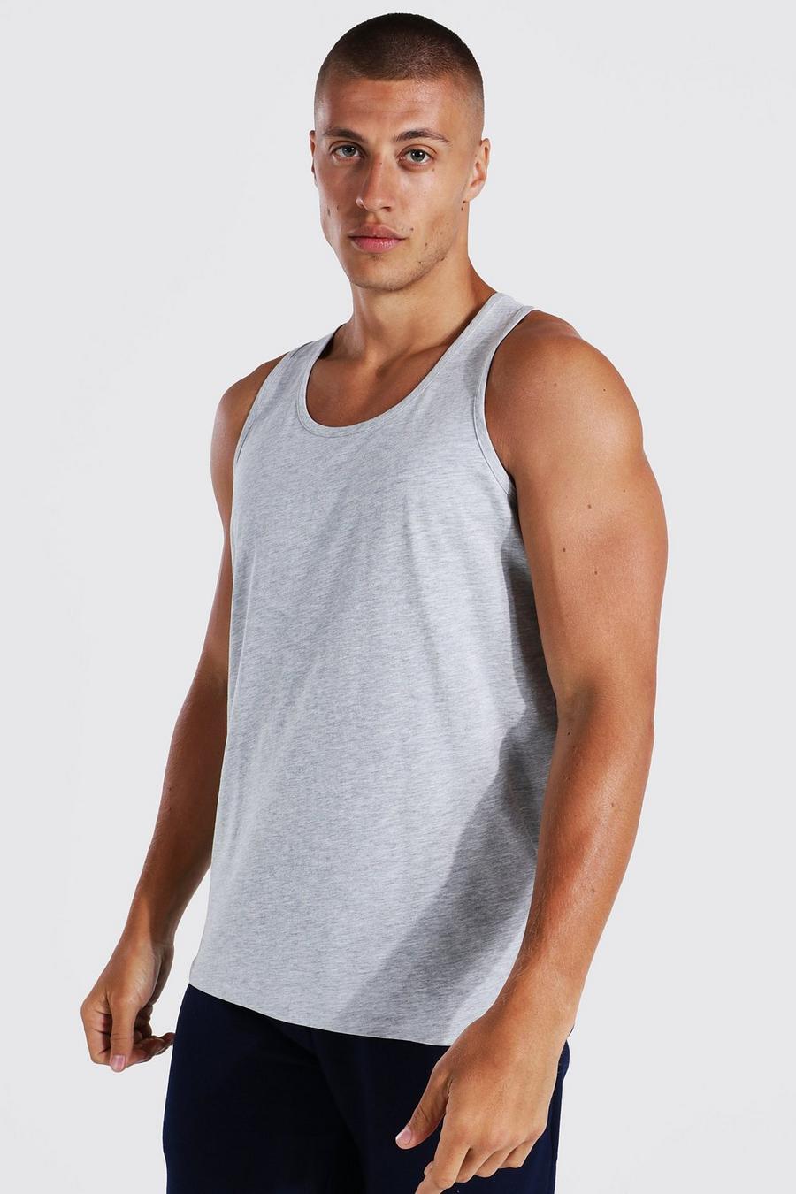 T-shirt sans manches basique, Grey marl image number 1