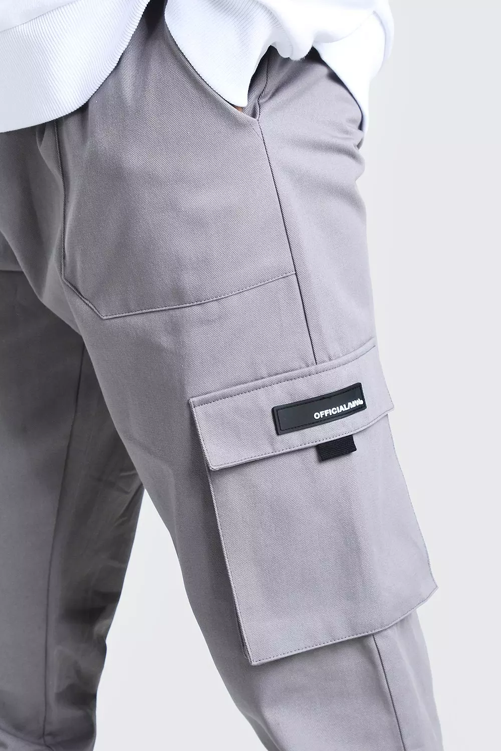 Twill Cargo Trouser With Rubber Tab Detail