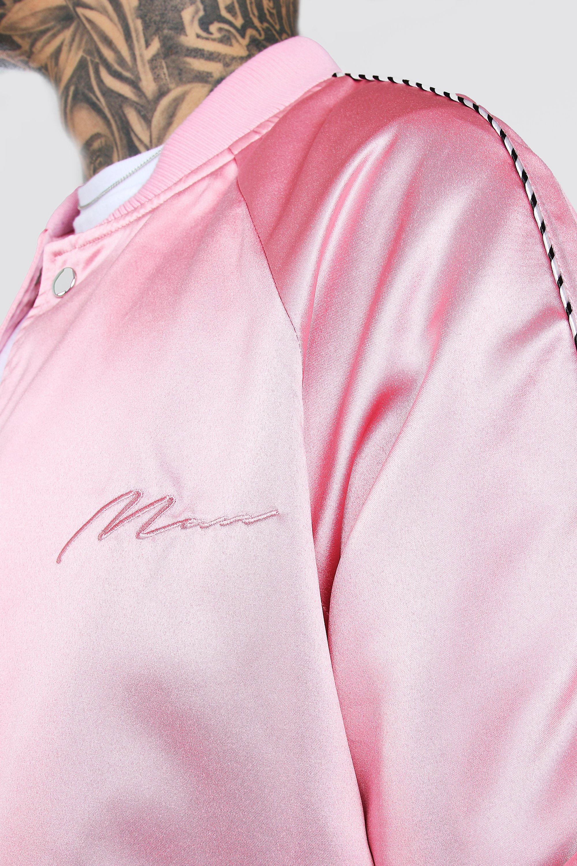 Pink satin hot sale jacket cheap