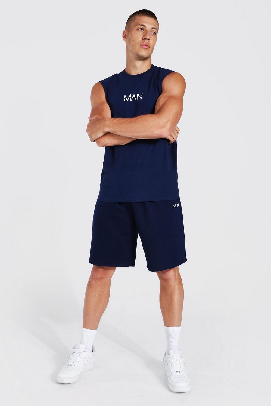 T-shirt sans manches - MAN, Navy image number 1