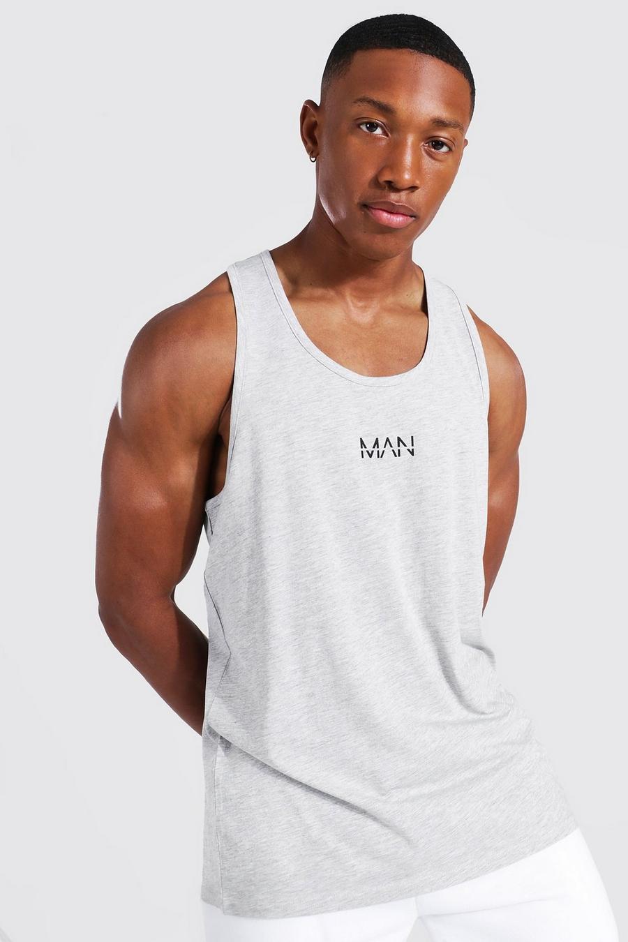 T-shirt sans manches à dos nageur - MAN, Grey marl image number 1