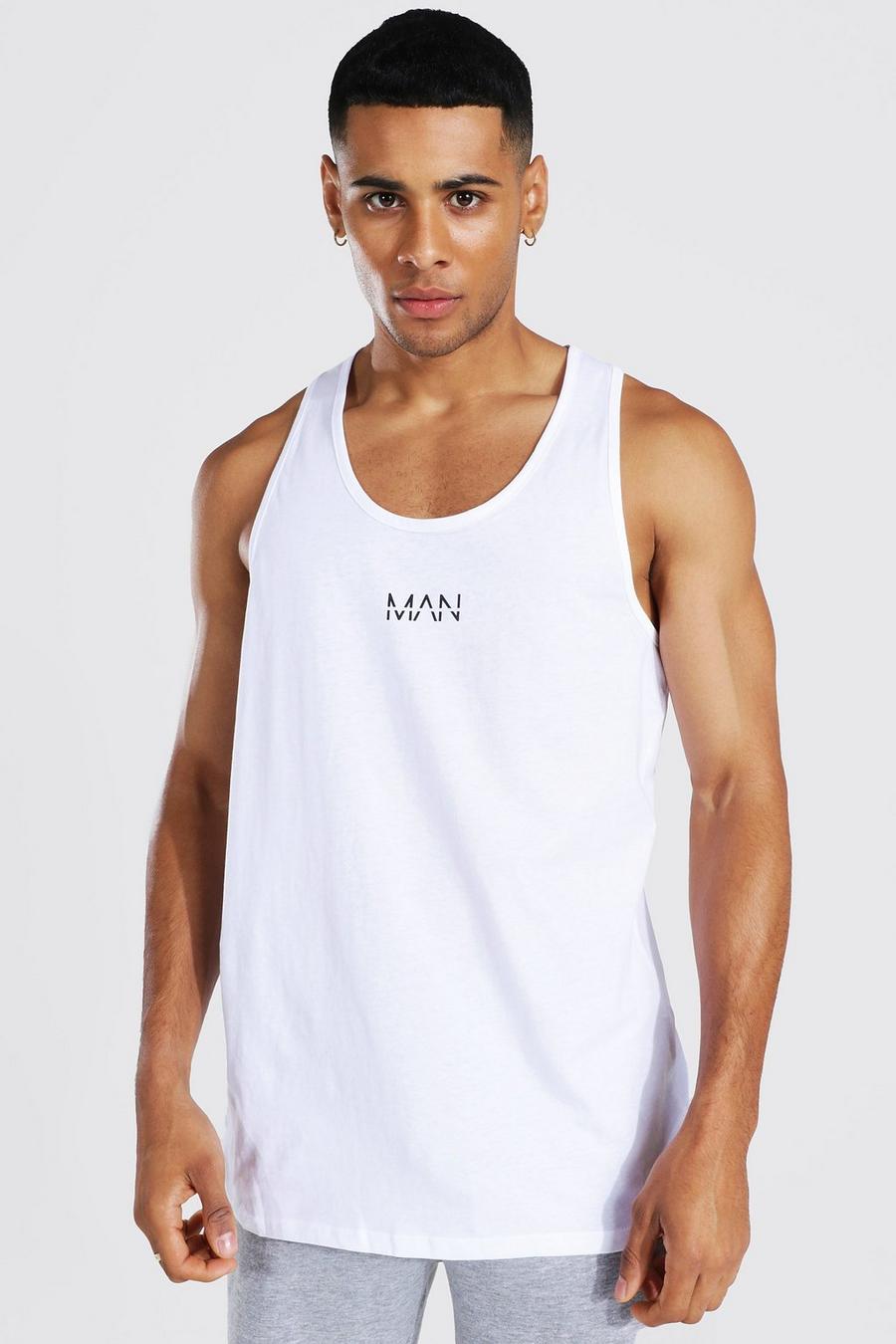 Camiseta sin mangas con espalda de nadador Original, Blanco image number 1