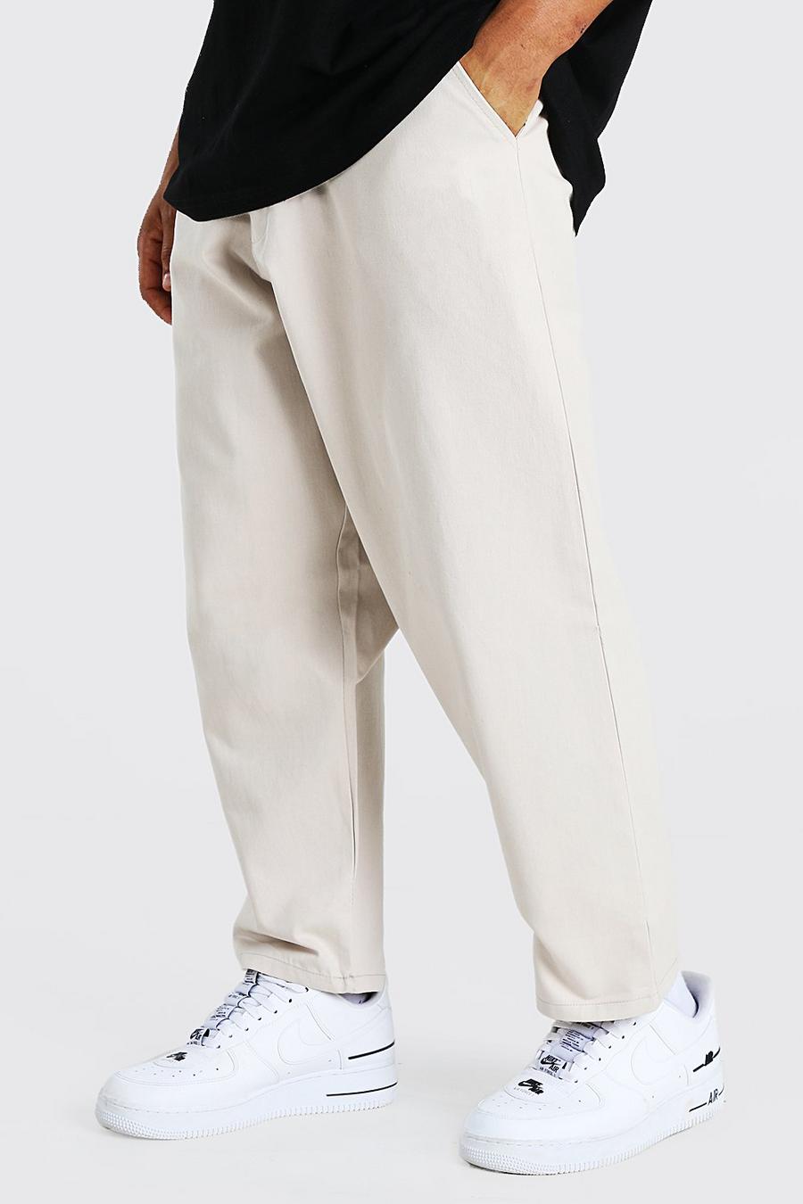 Pantalones capri de sarga de algodón de corte skater image number 1