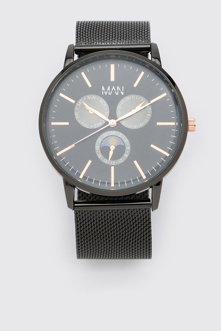 Zwart Man Dash Klassiek Horloge image number 1
