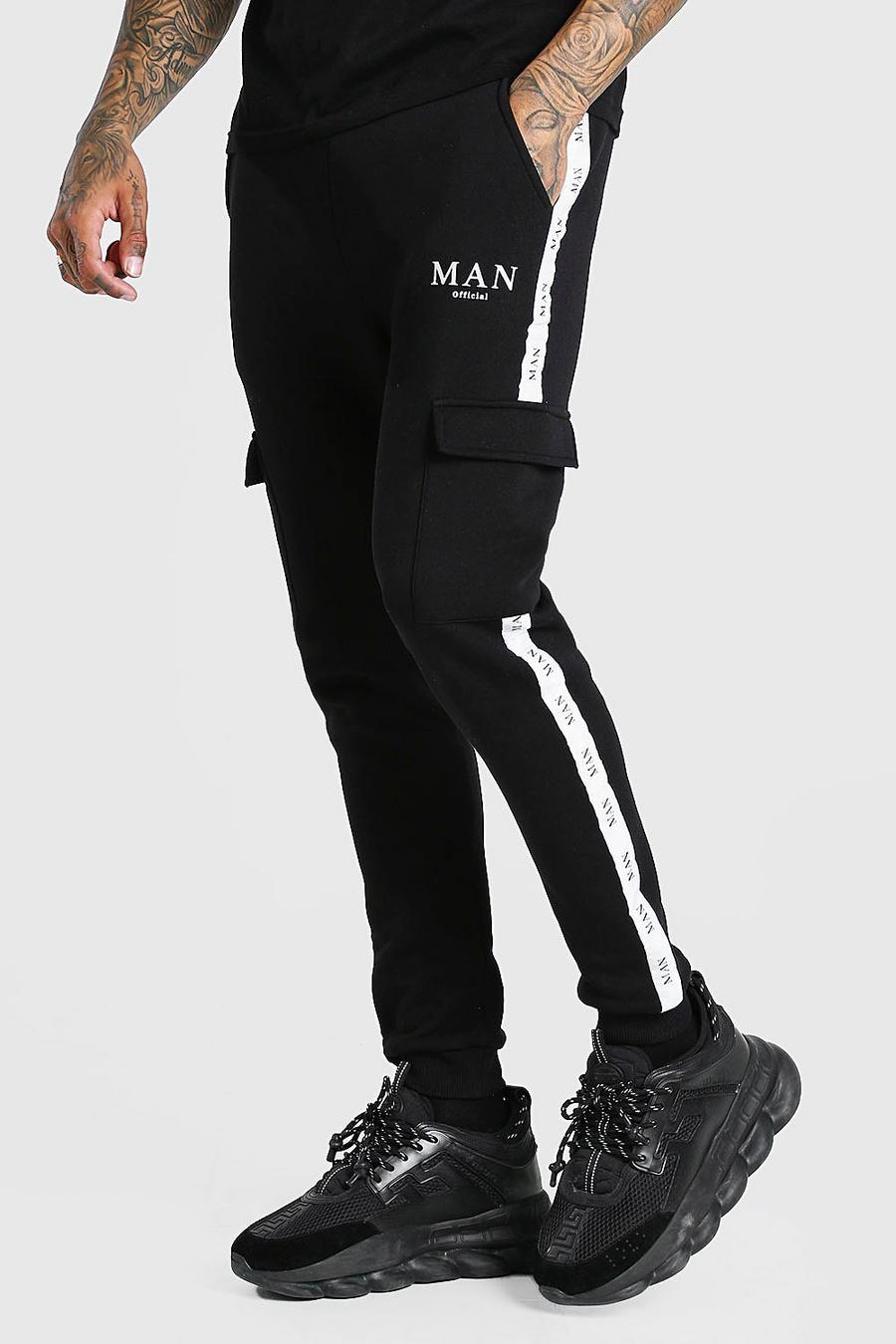 Skinny Fit Cargo Jogger With MAN Tape image number 1