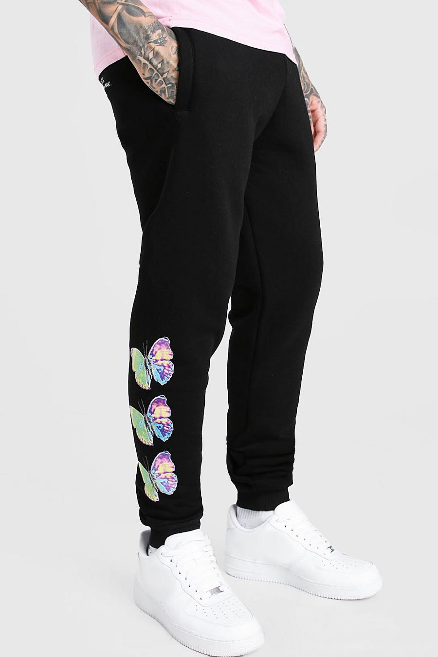 Official MAN Regular Fit Butterfly Print Jogger image number 1