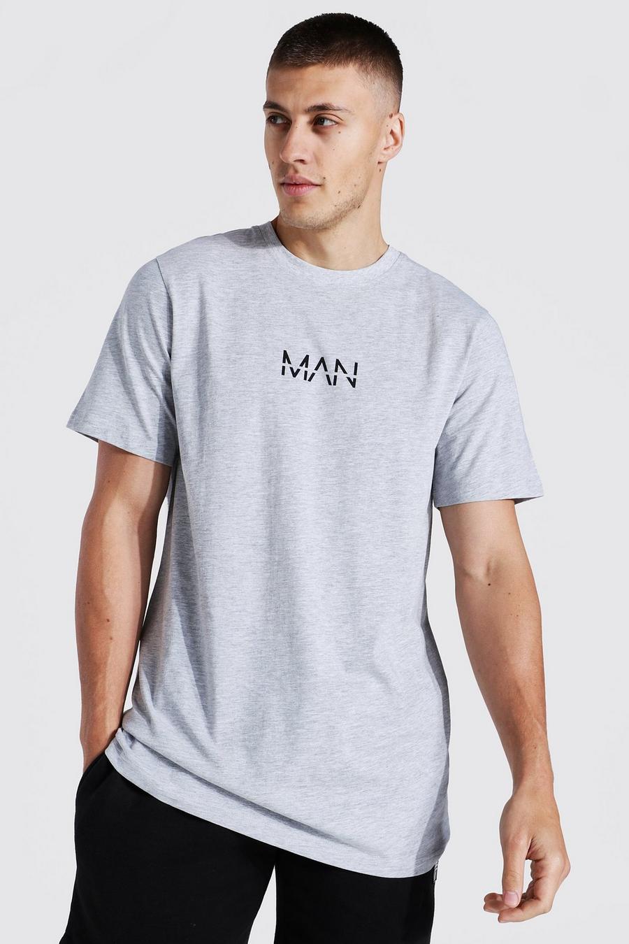 Grey marl Original Man Longline T-shirt image number 1