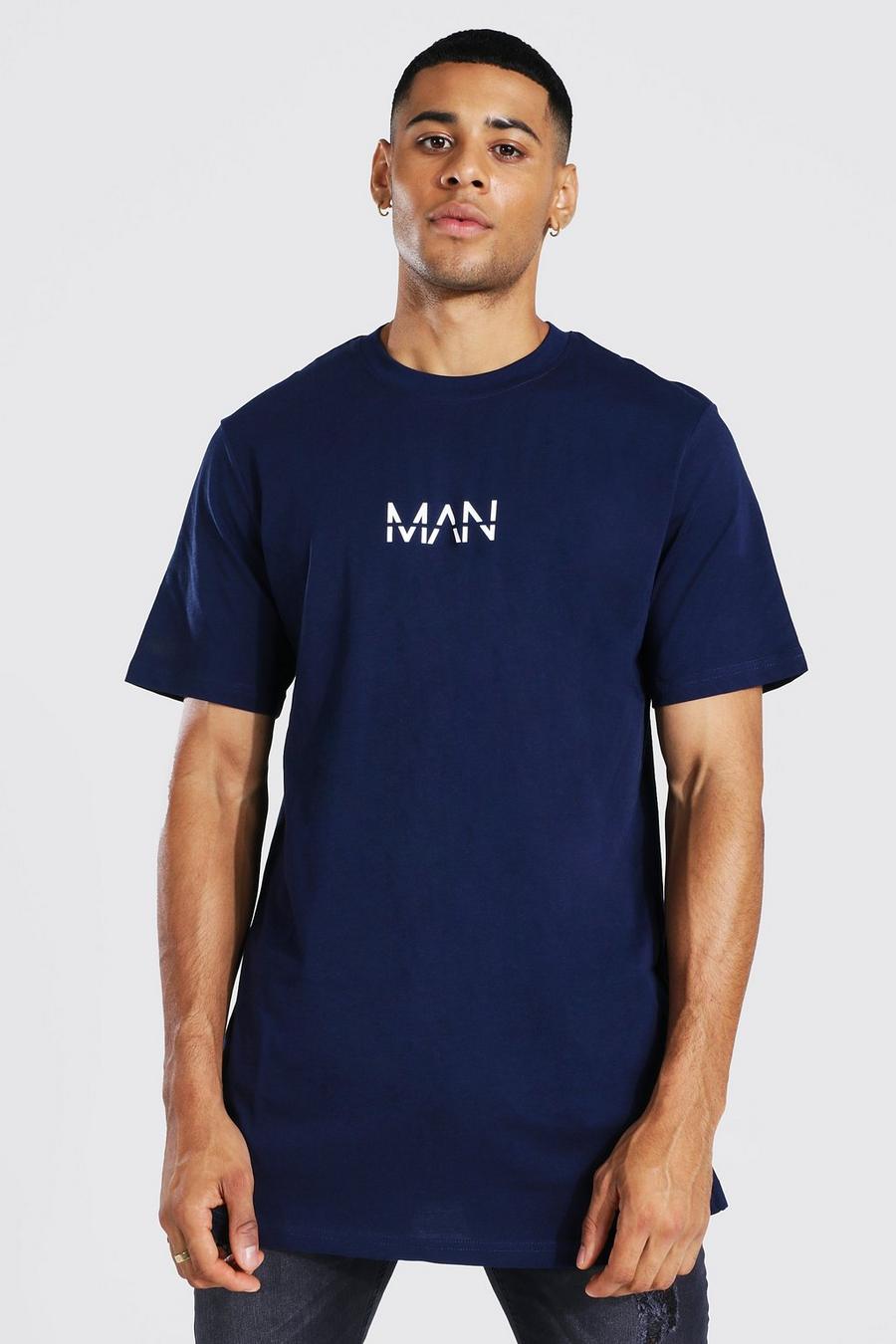 Camiseta larga Original MAN, Azul marino image number 1
