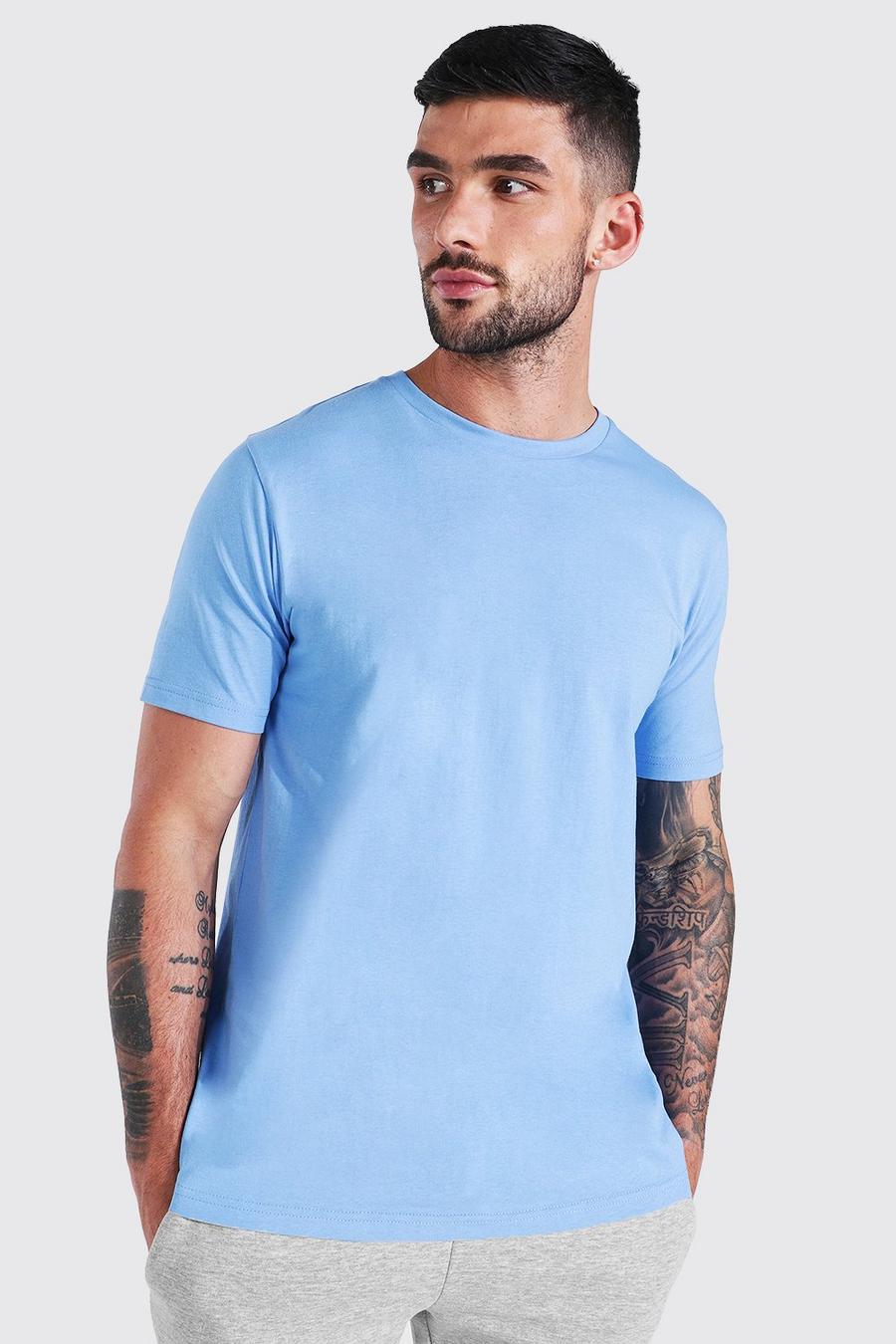 Basic Crewneck T-Shirt, Cornflower blue image number 1