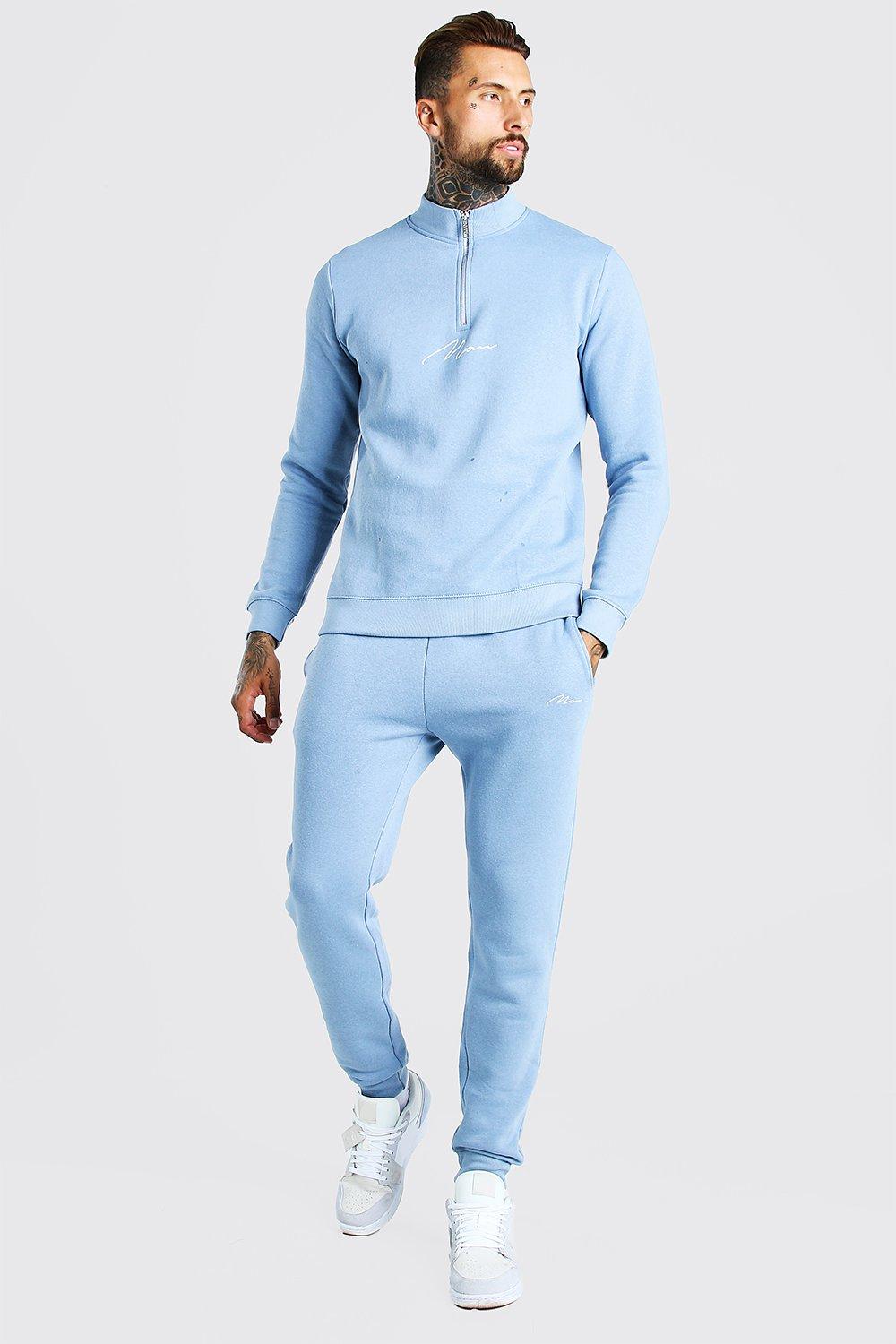 Half best sale zip tracksuit