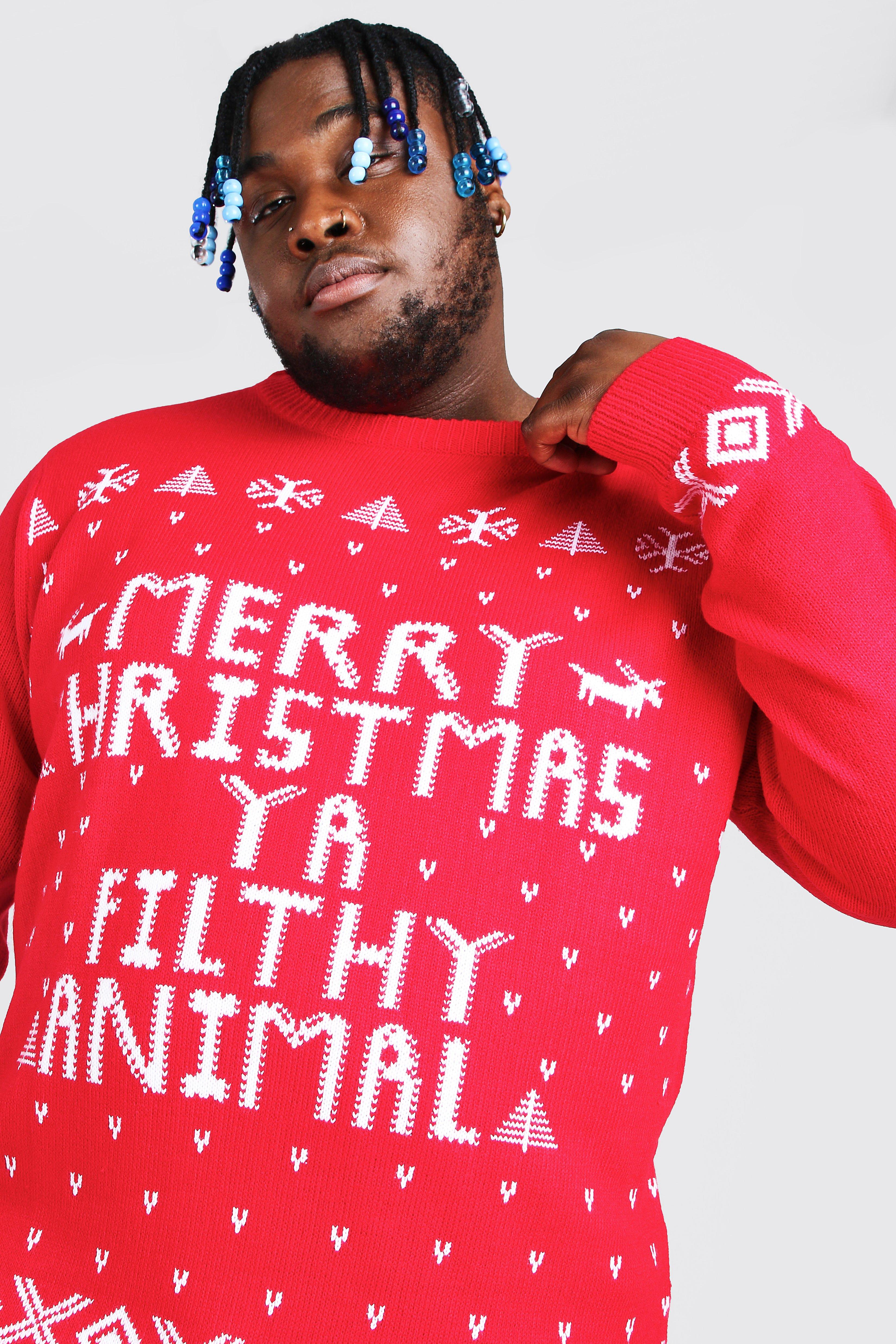 Mens plus size christmas jumpers best sale