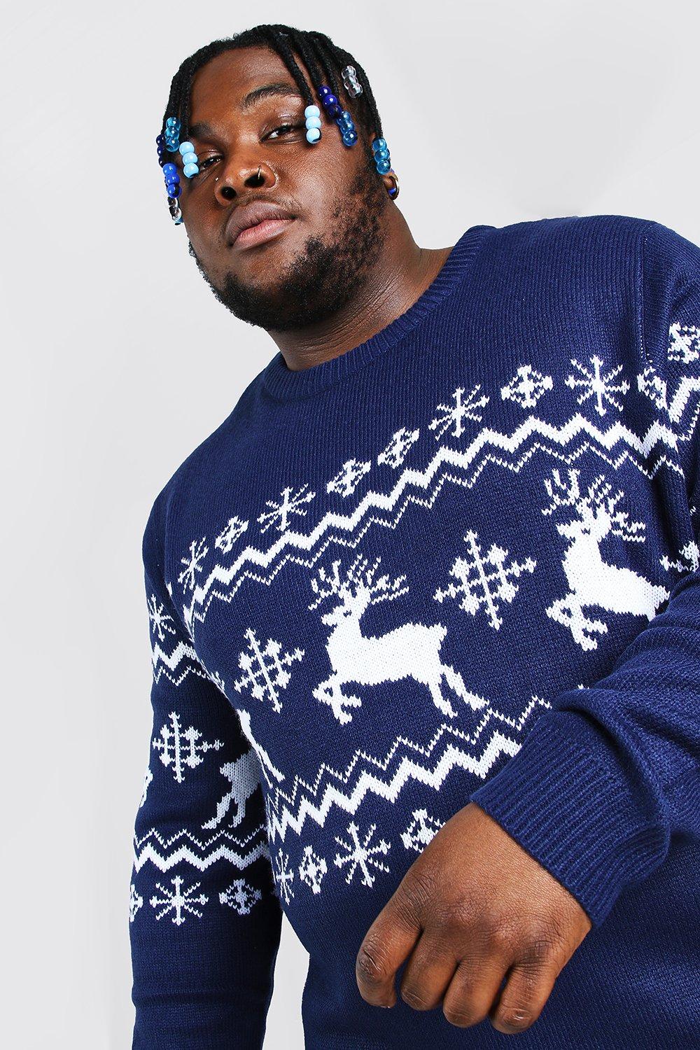 Mens plus clearance size christmas sweater