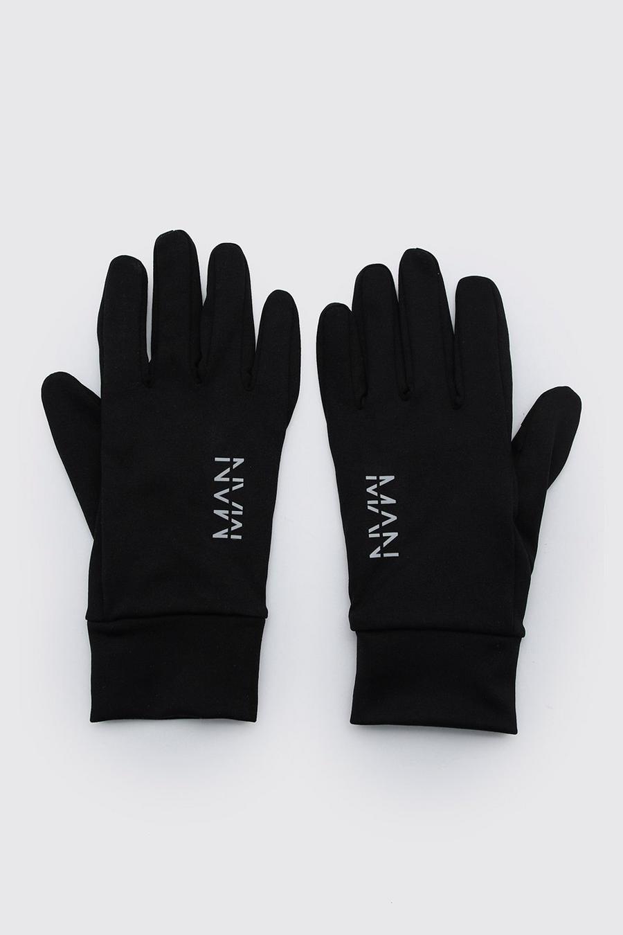 Black MAN Active Running Gloves image number 1