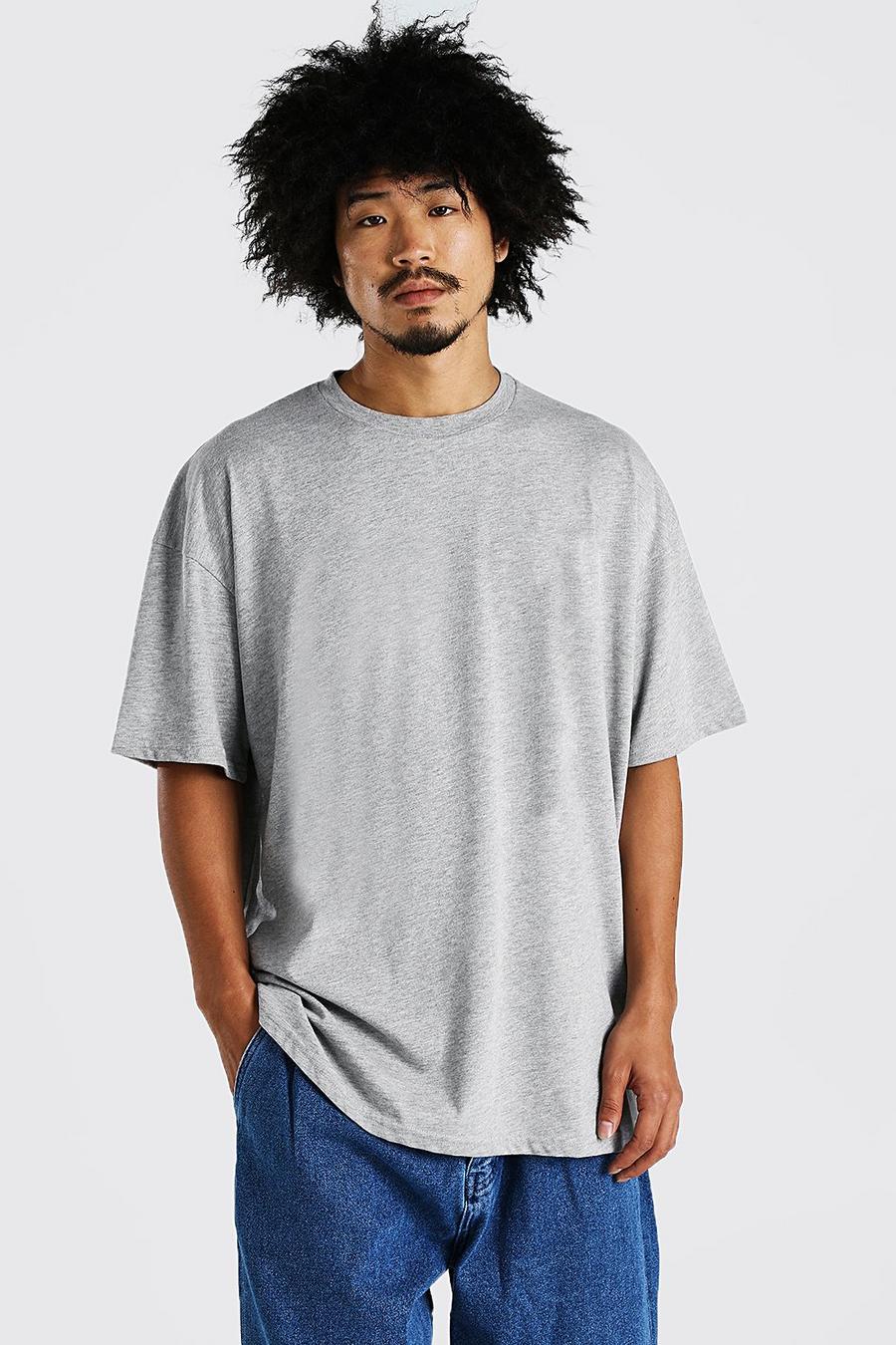 Übergröße Schweres T-Shirt, Grau image number 1
