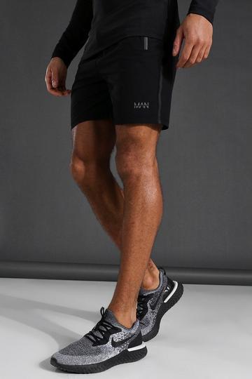 Man Active Gym Reflective 5" Shorts black