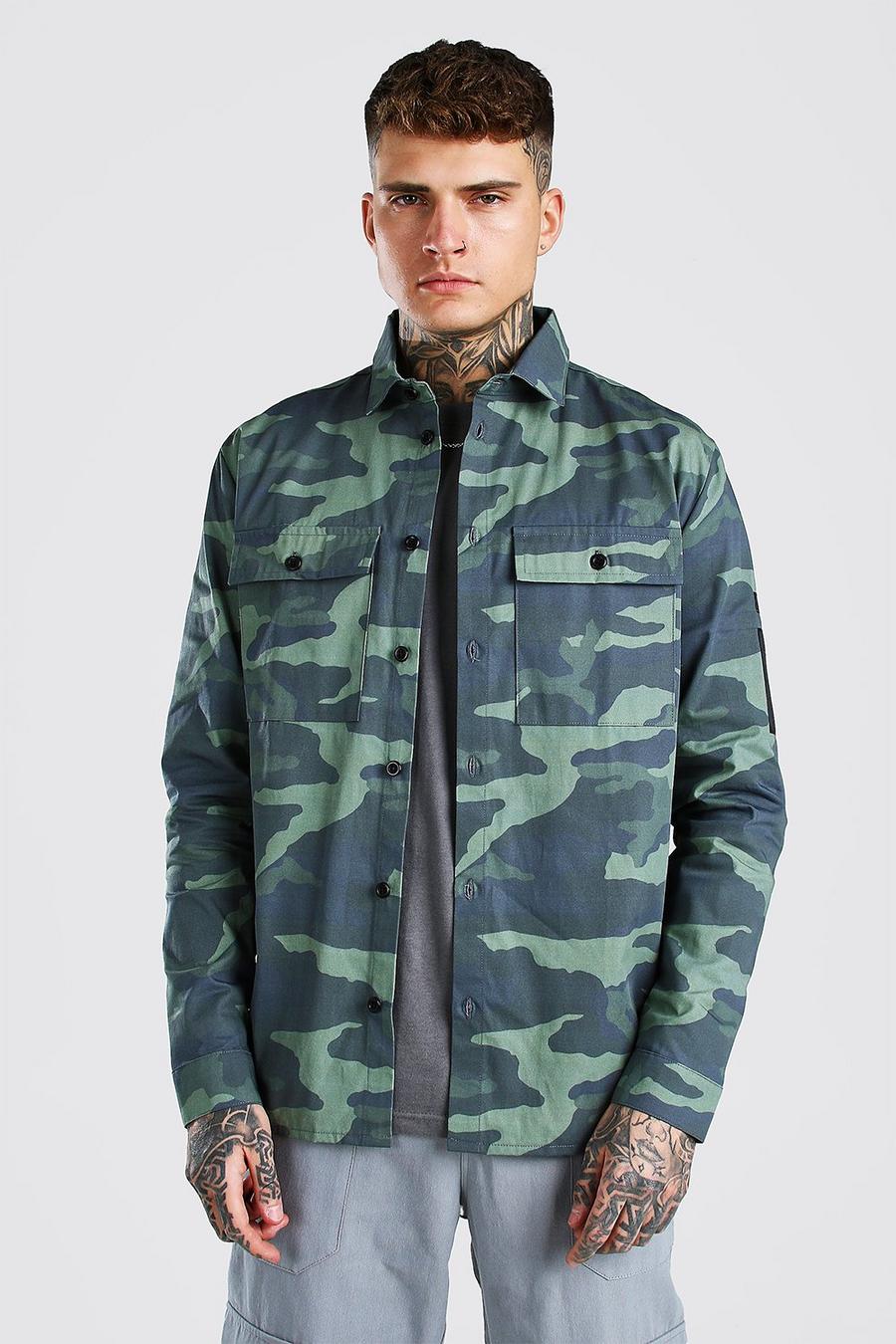 Meerdere MAN Utility overshirt met camouflageprint image number 1