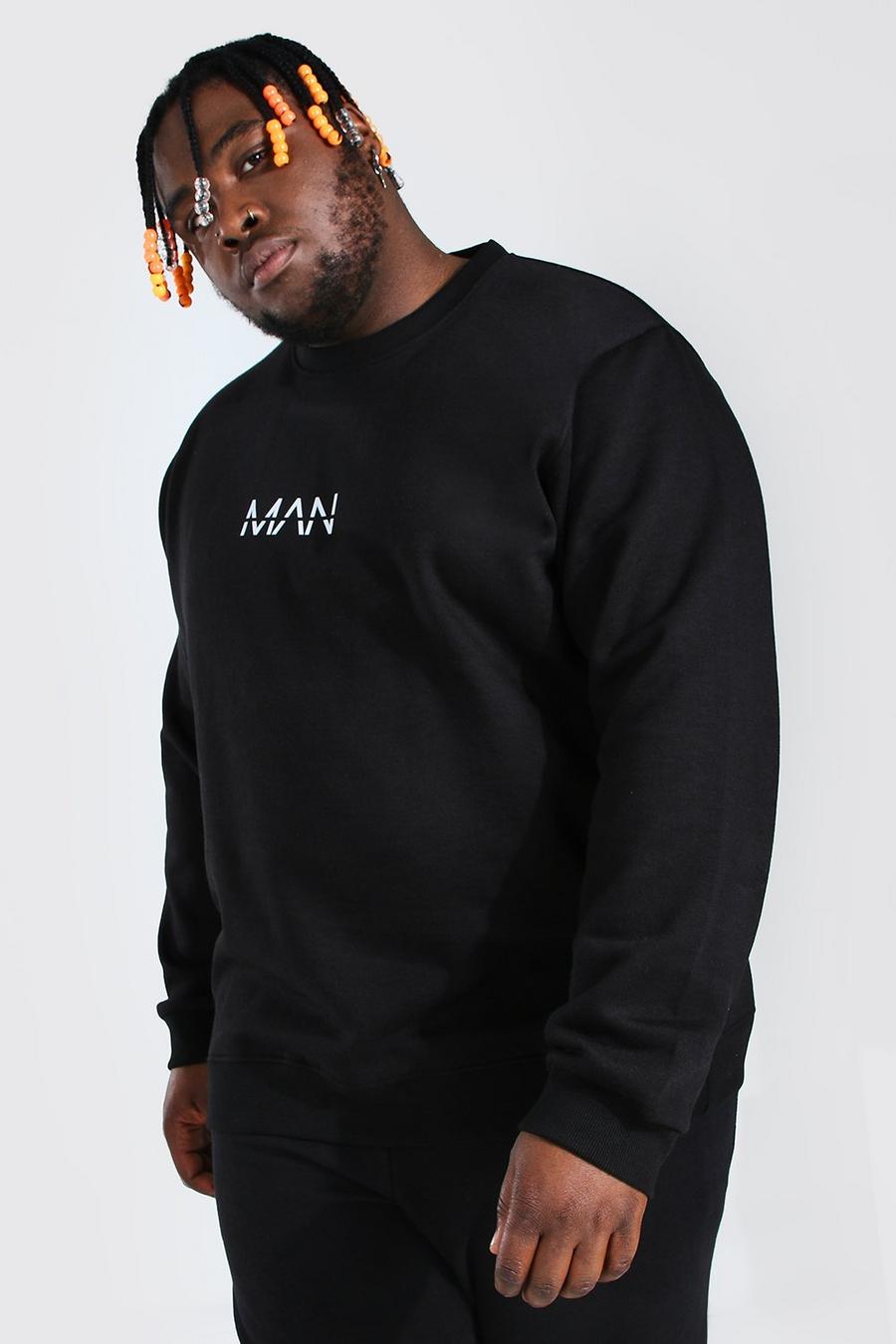 Black Plus Size - MAN Dash Sweatshirt image number 1