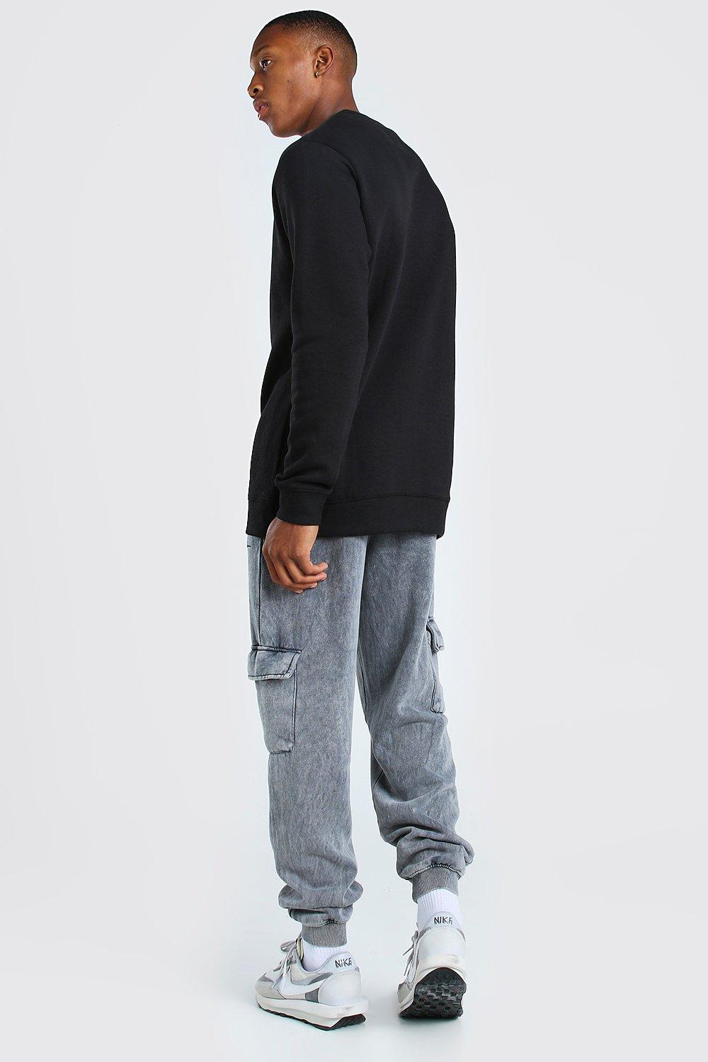 Black longline clearance sweatshirt