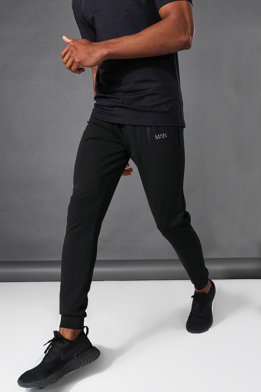 Black Man Active Gym Contrast Pocket Jogger image number 1