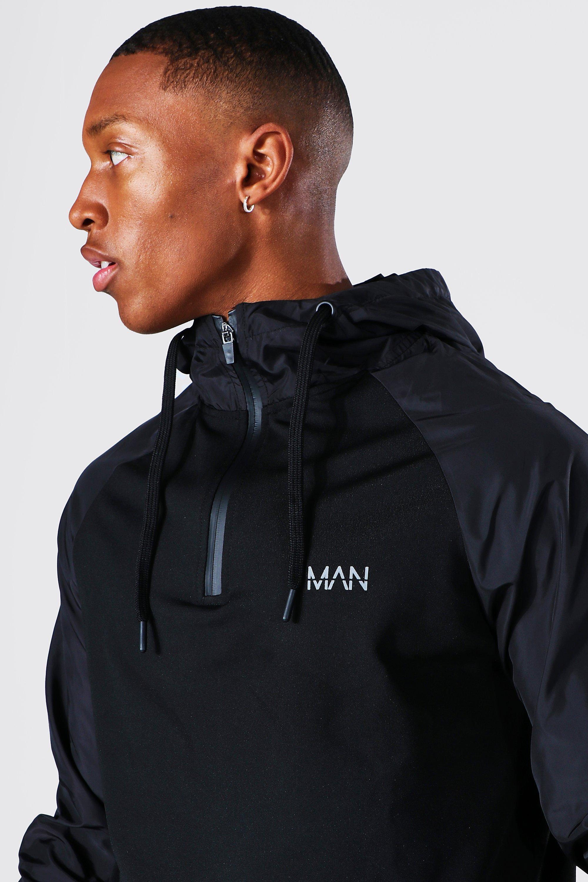 Man Active Hoodie mit matten Armeln boohoo DE