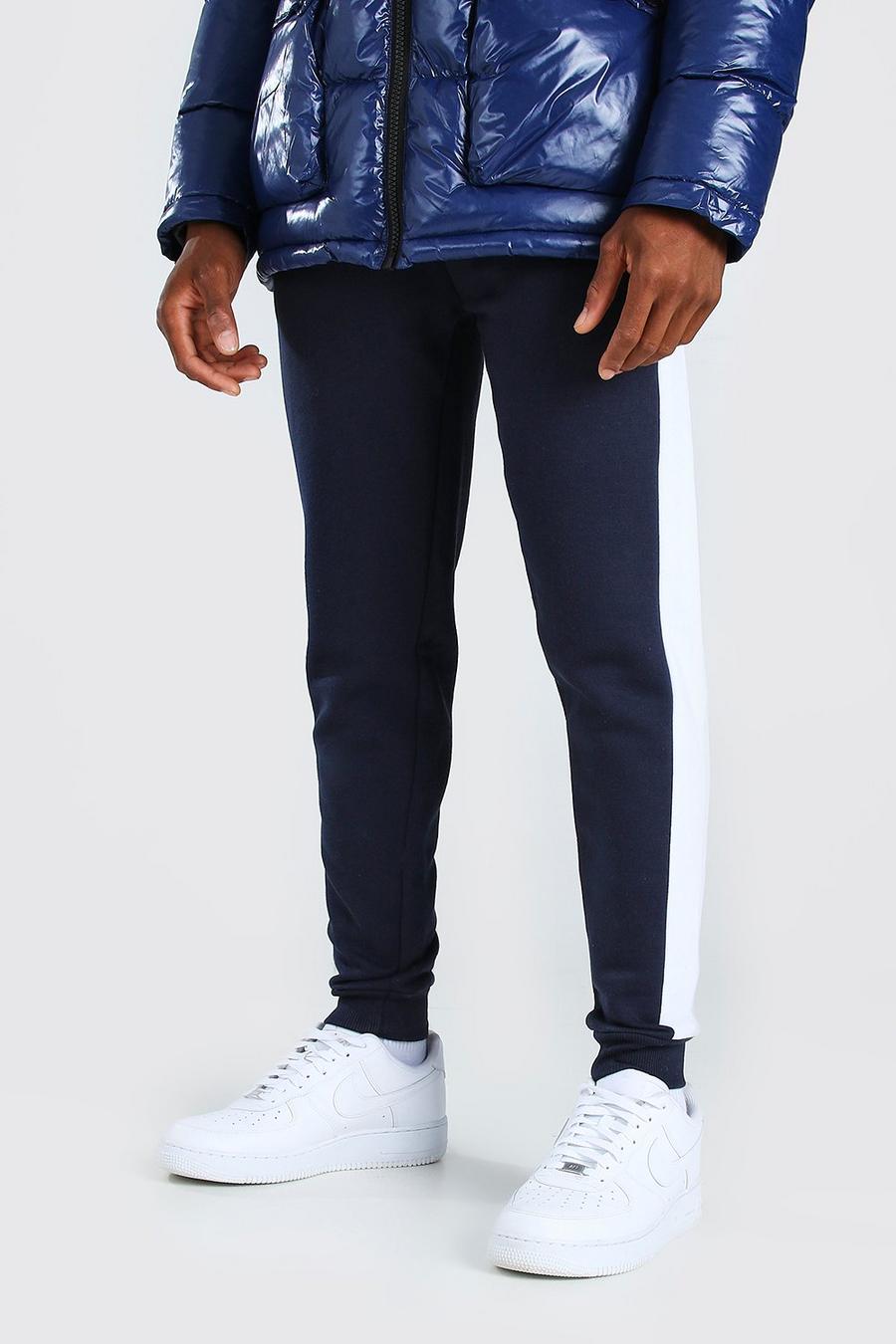 Pantaloni tuta skinny con pannelli laterali image number 1