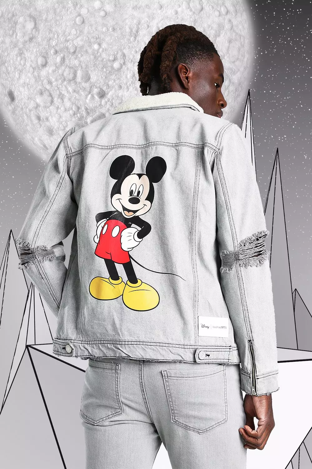 Mickey mouse hot sale jeans jacket