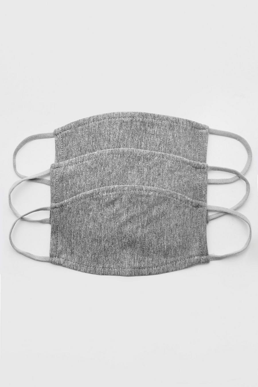 Grey Enfärgade munskydd (3-pack) image number 1