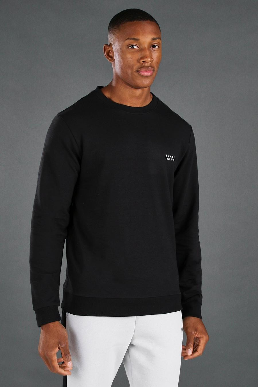 Black MAN Active Sweatshirt i muscle fit image number 1