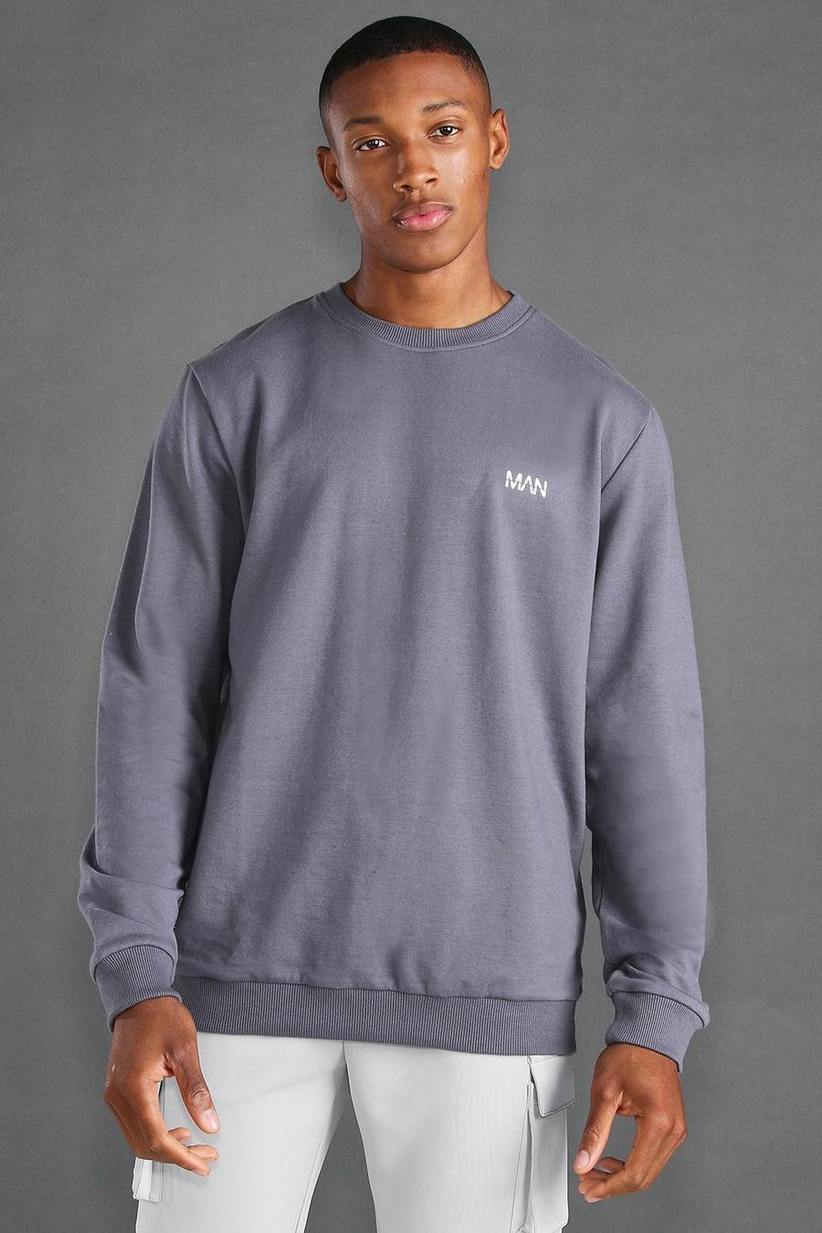 Charcoal MAN Active Sweatshirt i regular fit image number 1