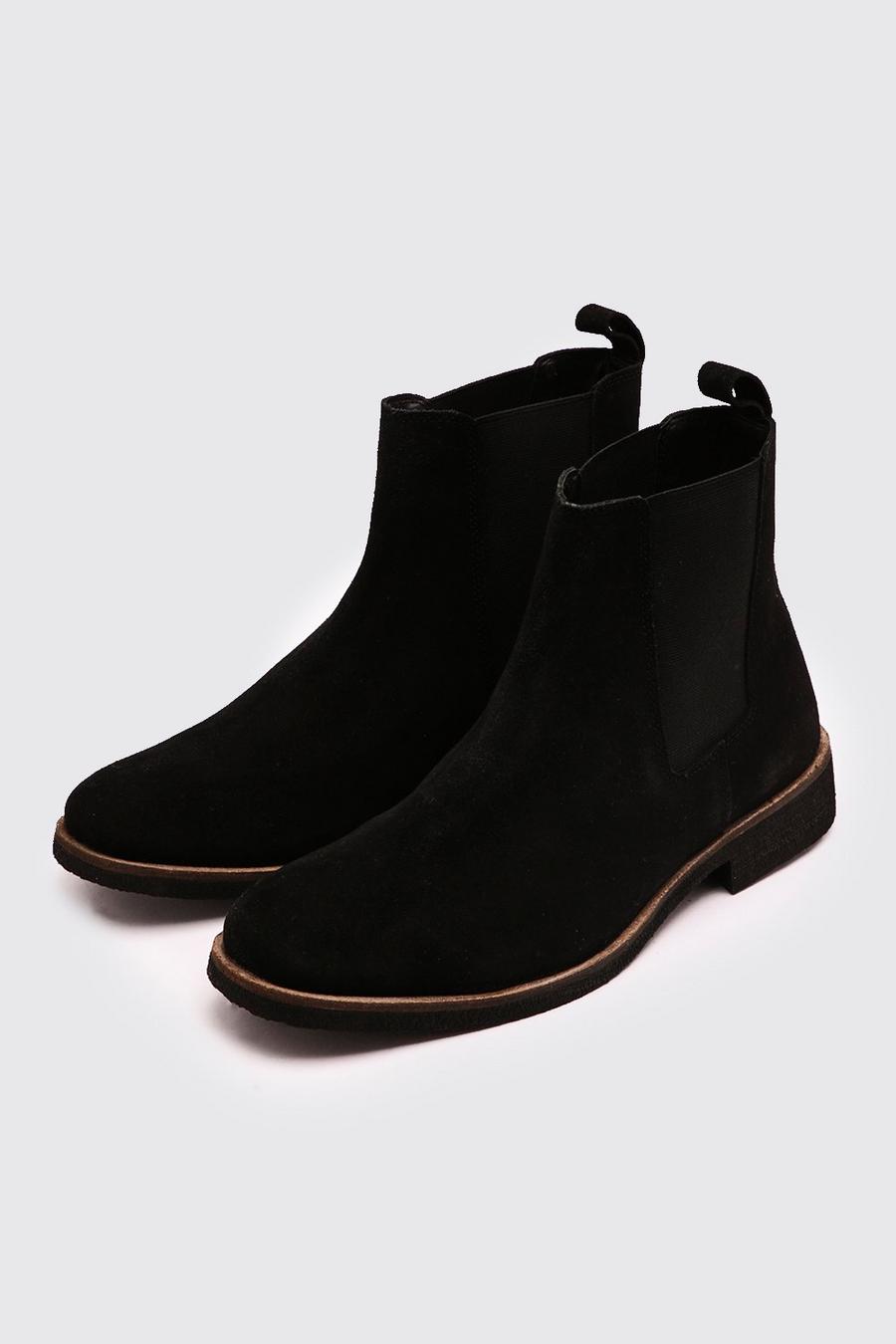 Black Real Suede Chelsea Boot image number 1
