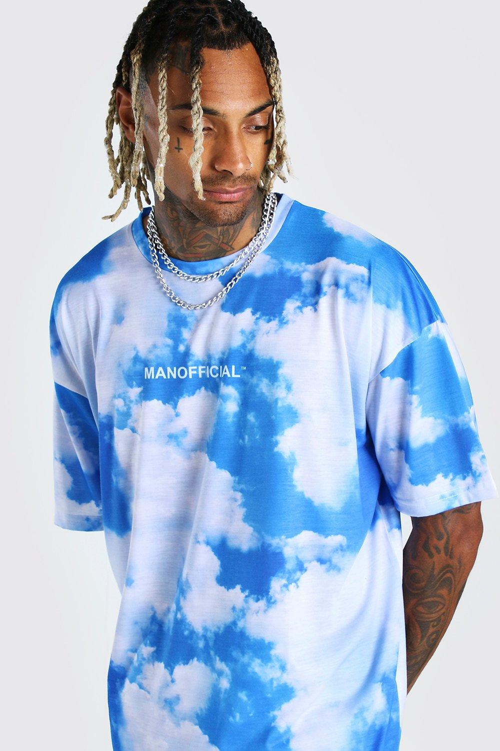 Oversized MAN Official Cloud Print T-Shirt