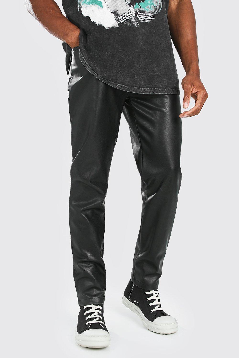 boohoo pu trousers