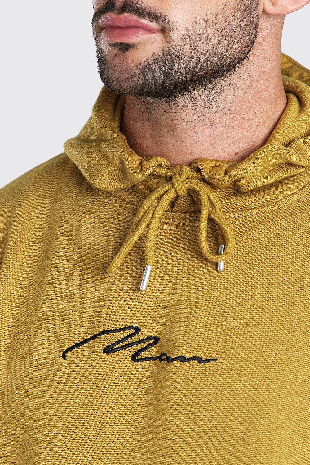 Man signature store embroidered hoodie