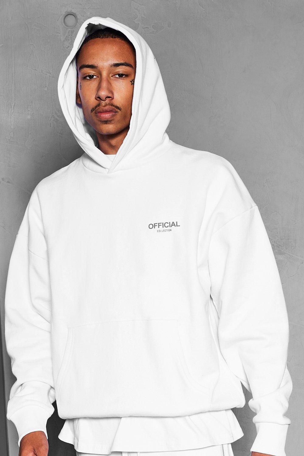 Boohoo white online hoodie