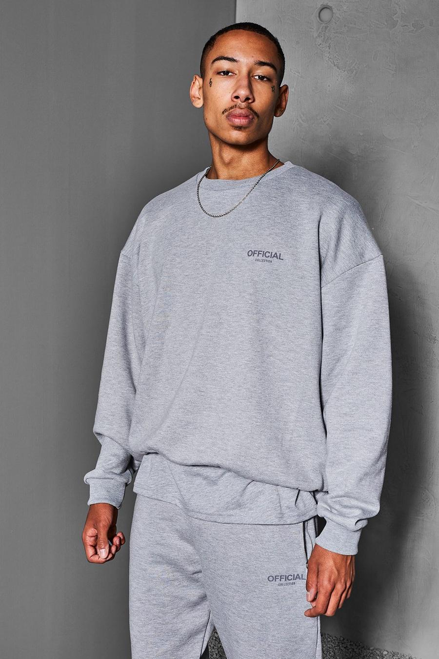 Grey marl Official Collection Heavyweight Sweater image number 1