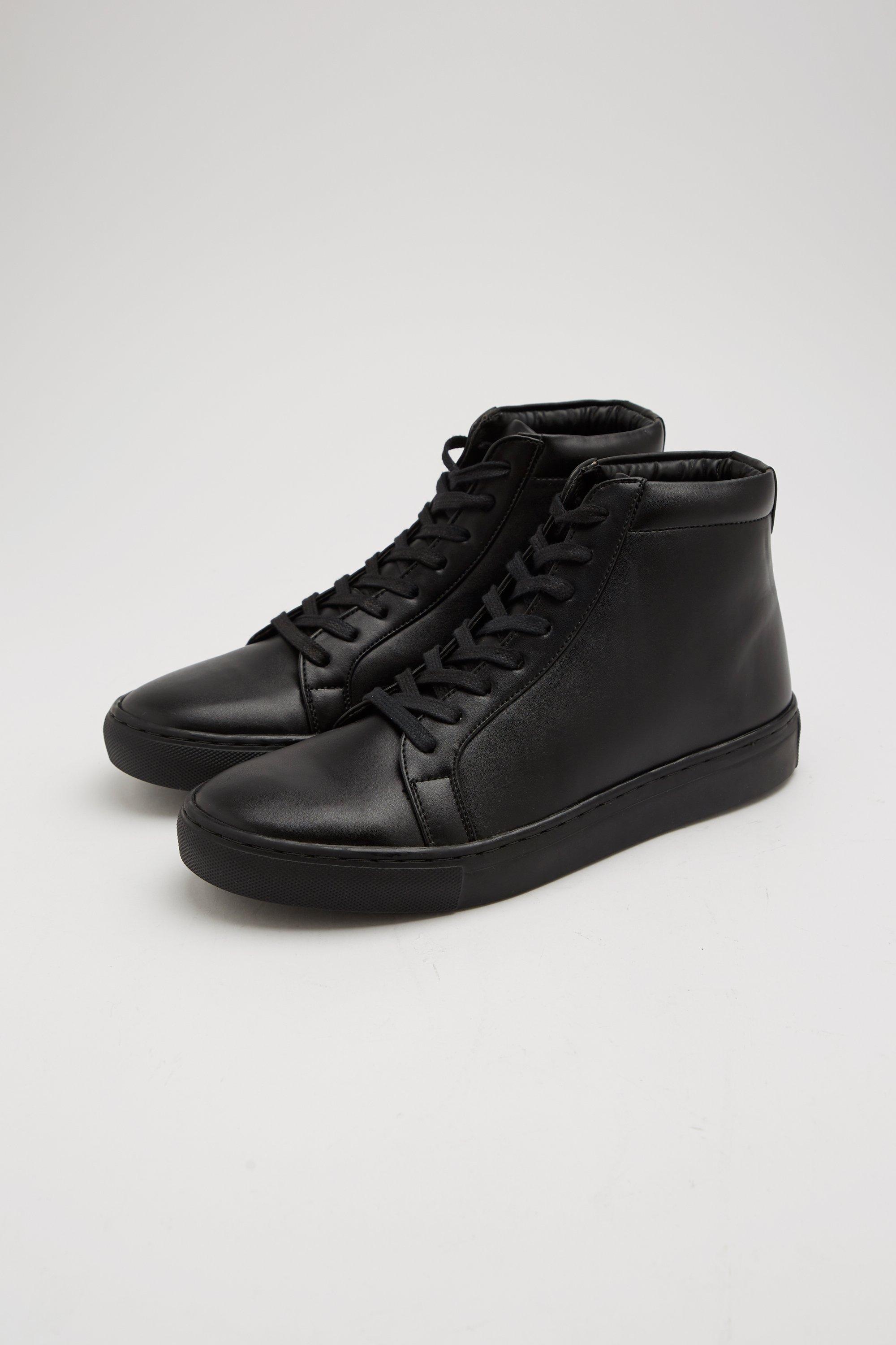Faux Leather High Top Sneakers Hotsell | bellvalefarms.com
