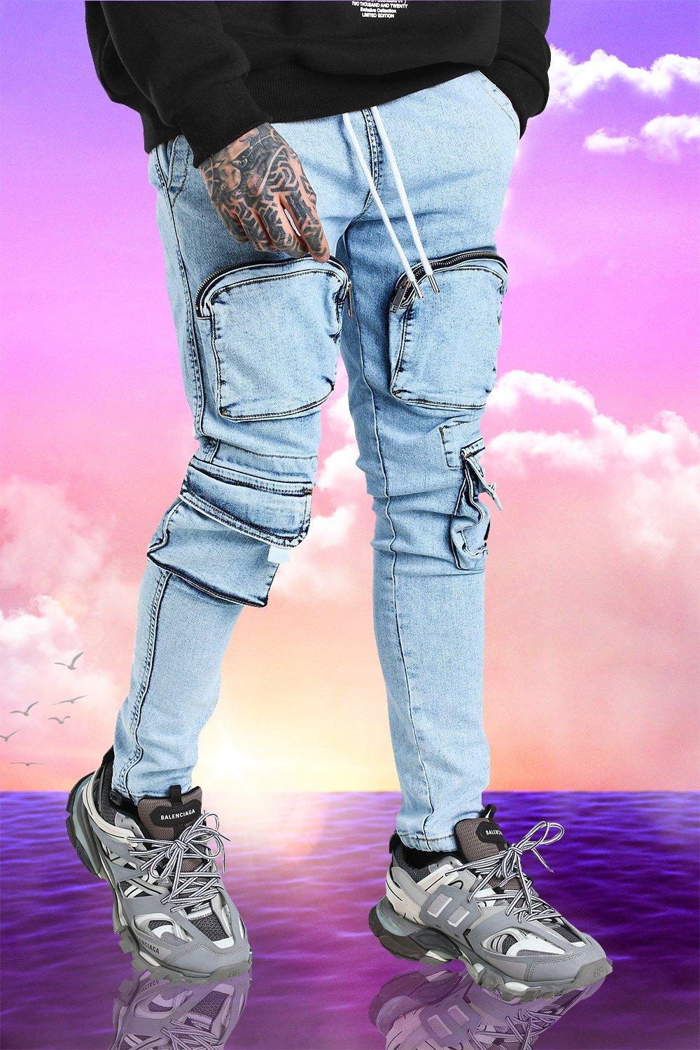 MakeYourOwnJeans Carpenter Style Cargo Denim Jeans