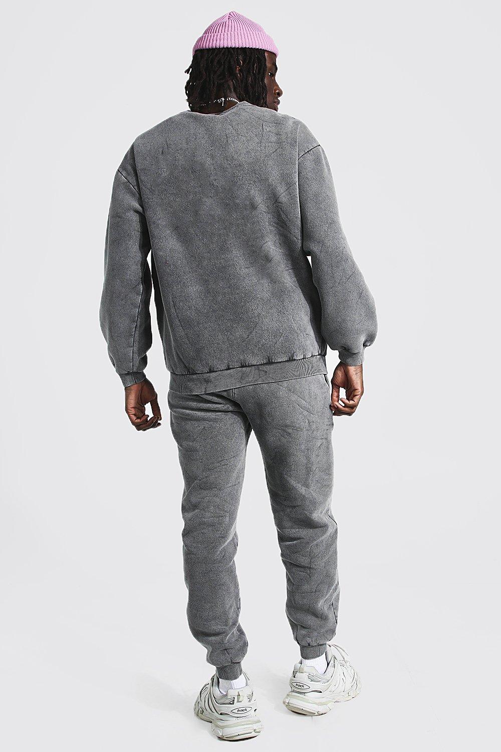 Man Active Fleece Hoodie And Jogger Tracksuit