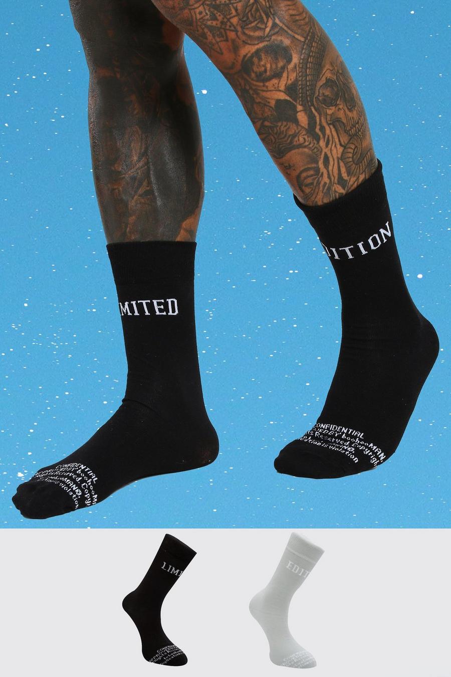 Pack de 2 calcetines de edición limitada MAN, Negro image number 1