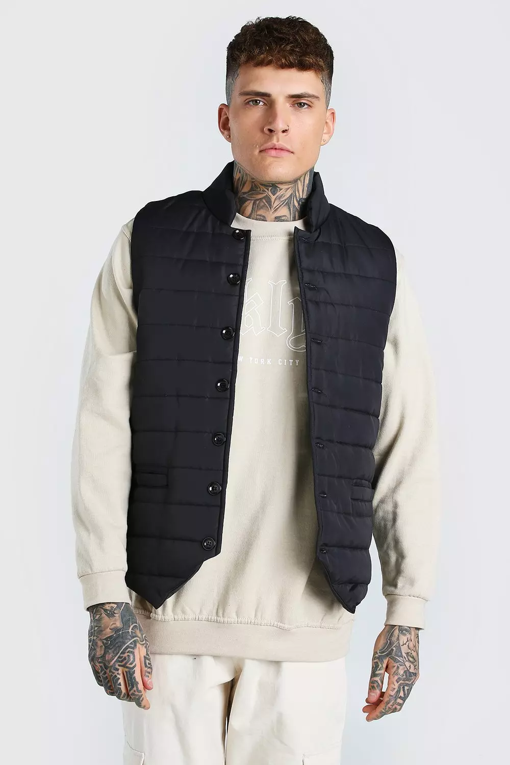 Down padded outlet gilet