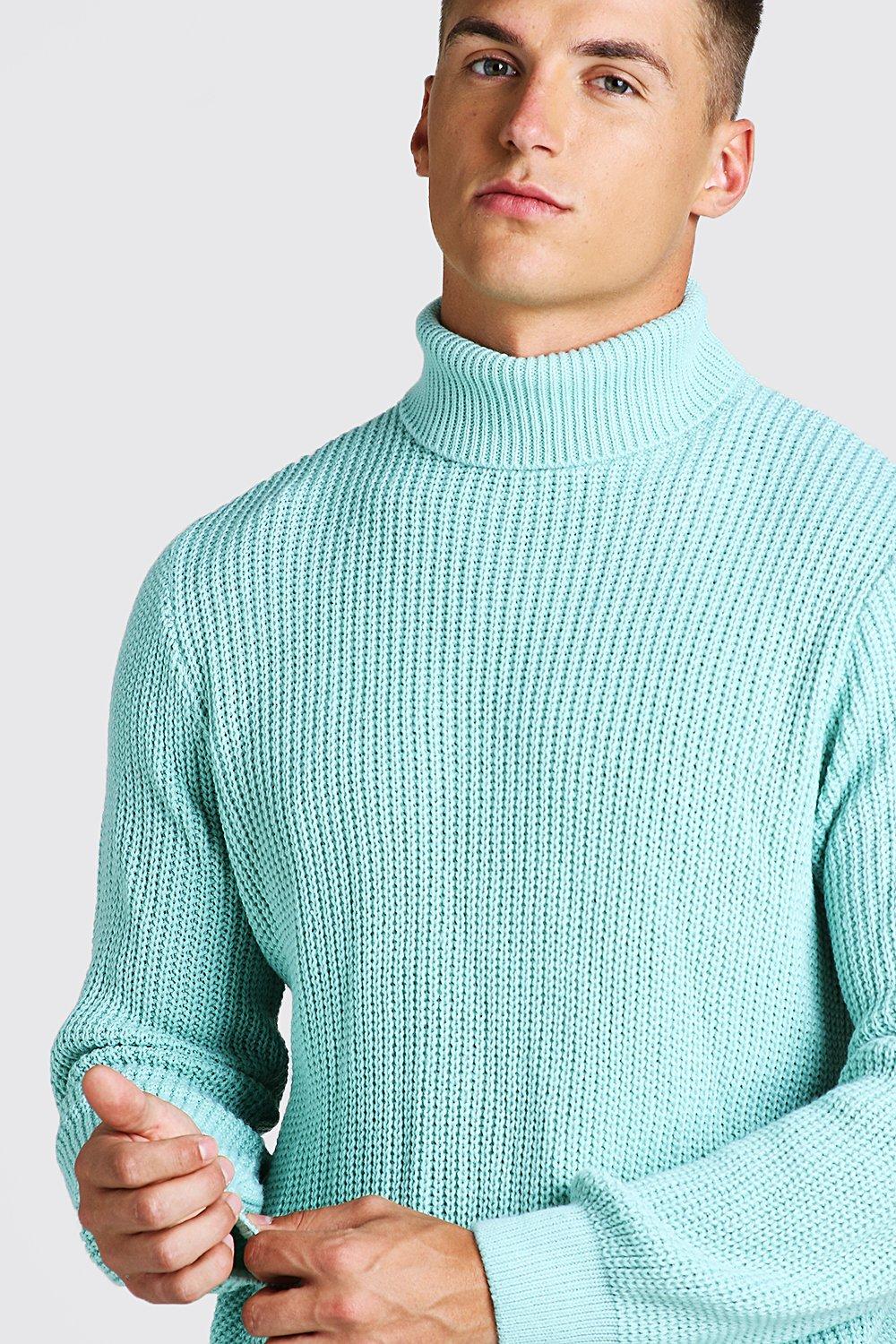 Chunky green turtleneck sweater hotsell