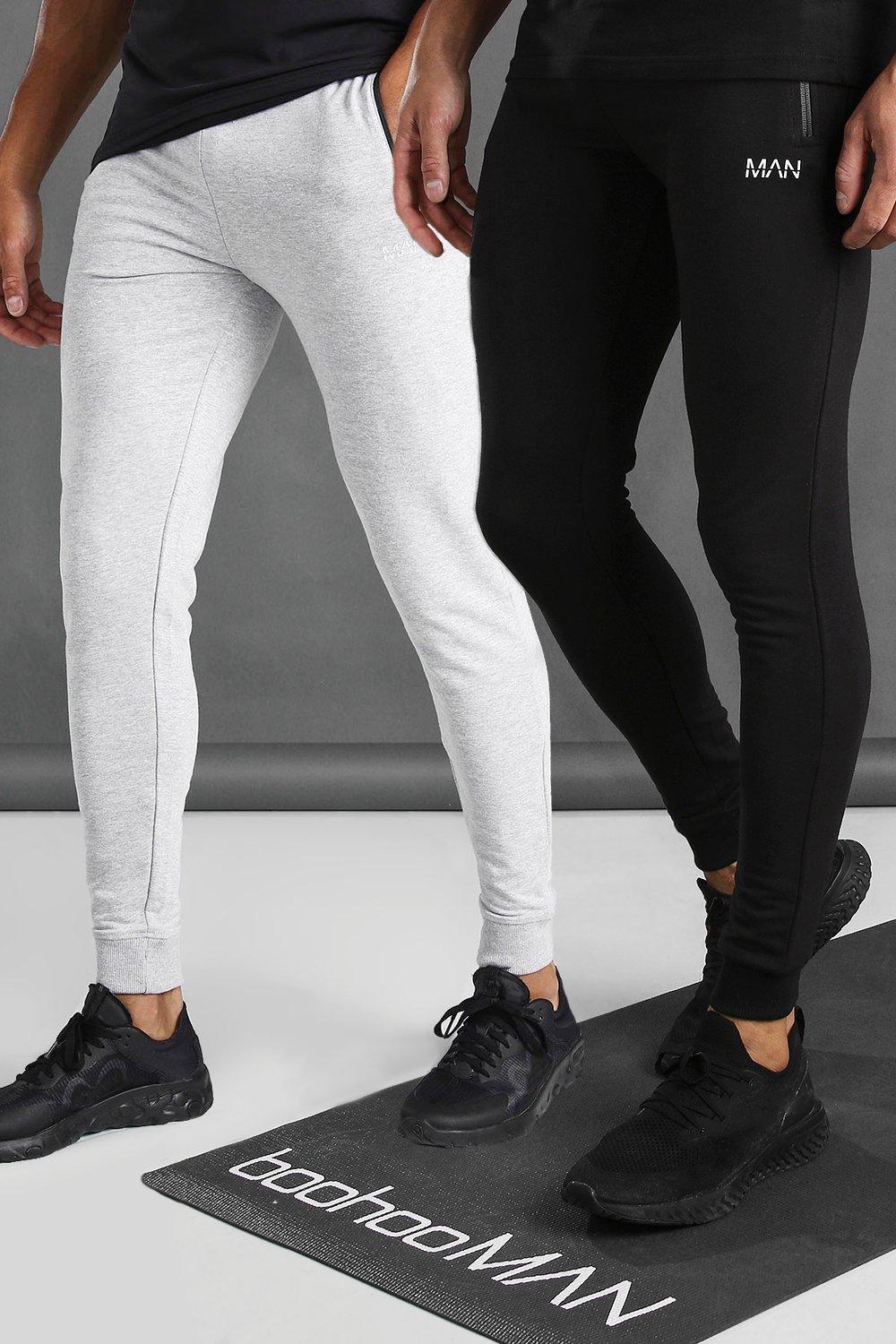 drop skinny black jogger pants