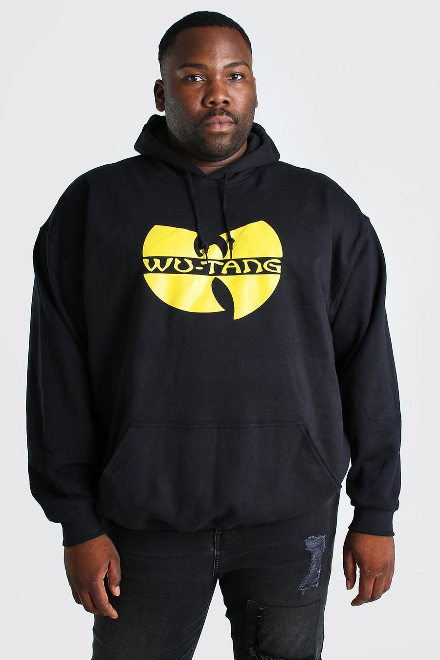 Big and Tall Hoodie mit lizenziertem WU-TANG-Print, Schwarz image number 1
