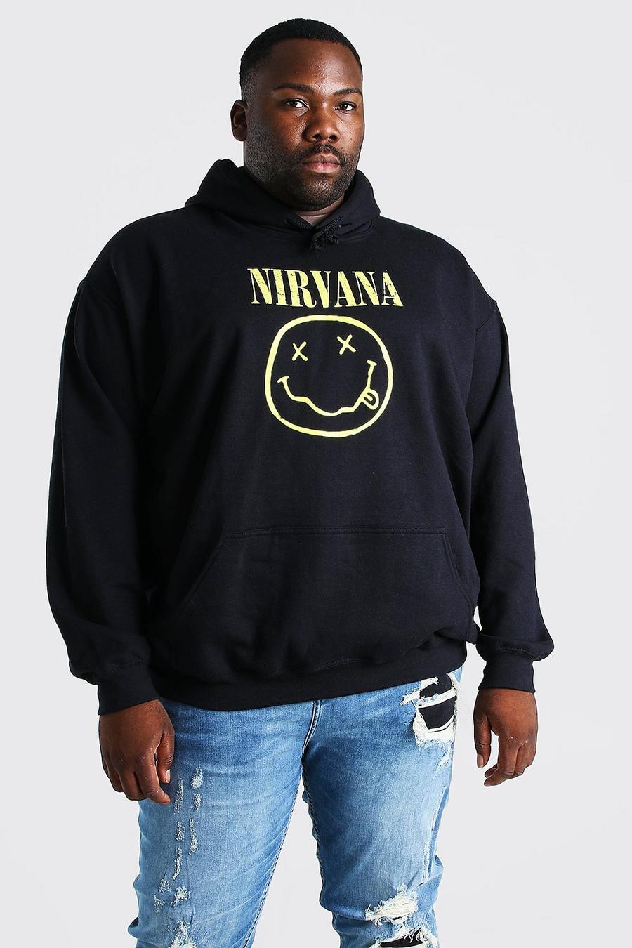 Plus - Sweat à capuche licence Nirvana, Noir schwarz image number 1