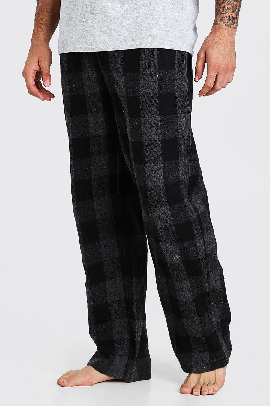 Grey Rutiga pyjamasbyxor i vävt tyg image number 1