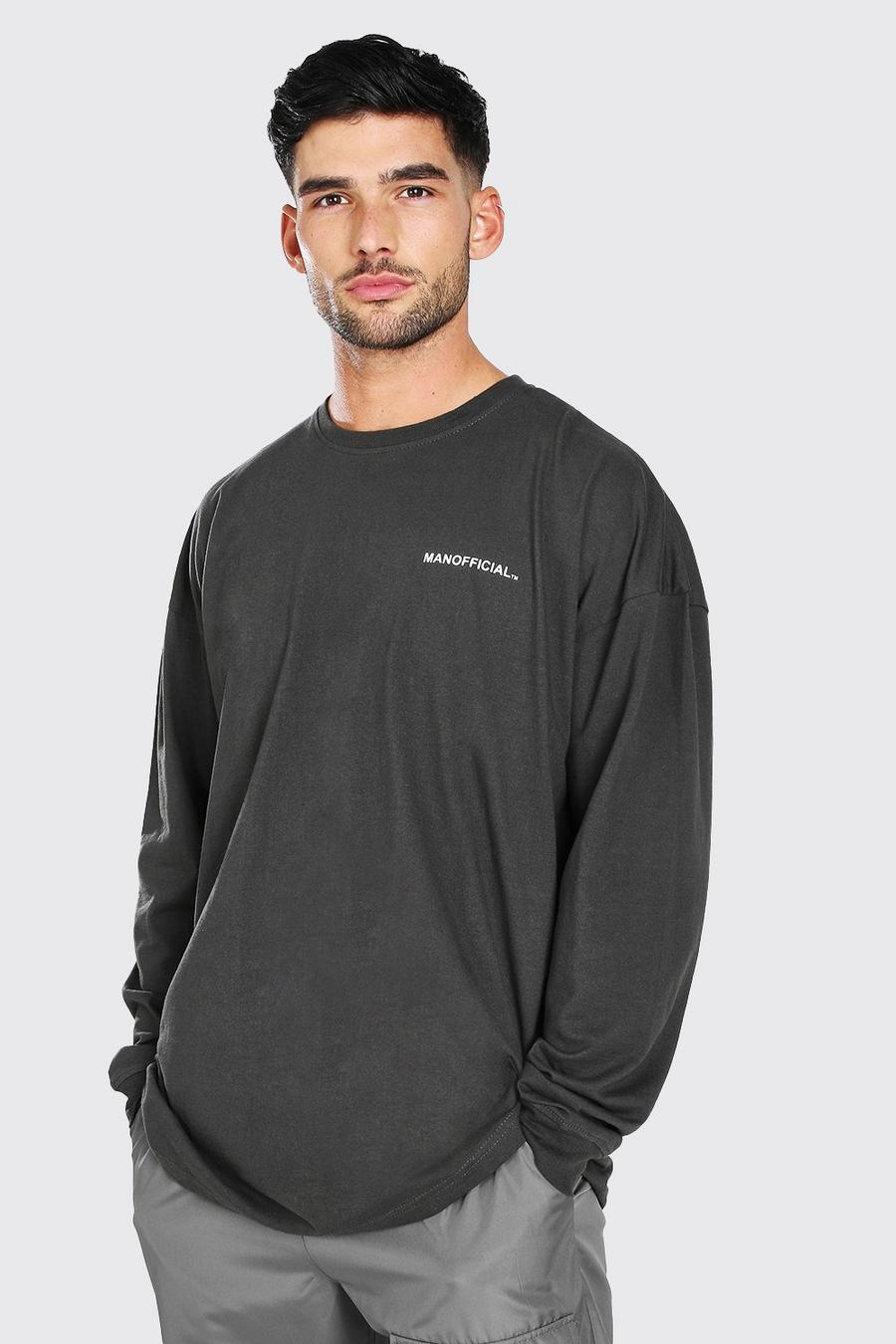Slate MAN Official Oversized Long Sleeve T-Shirt image number 1