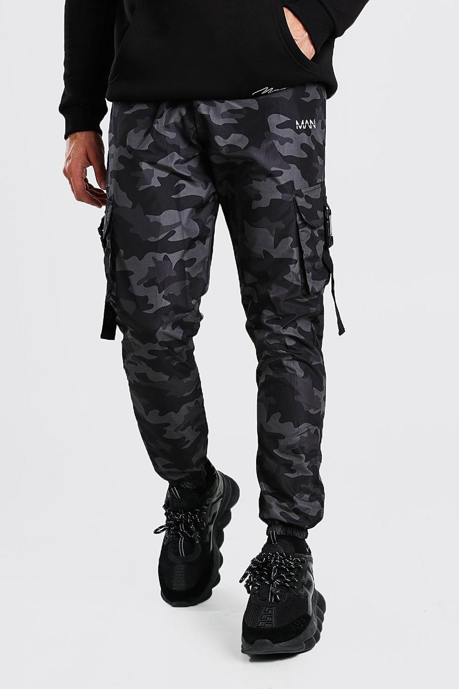 Pantalon cargo camouflage MAN Original à boucle à déclenchement rapide, Gris foncé image number 1